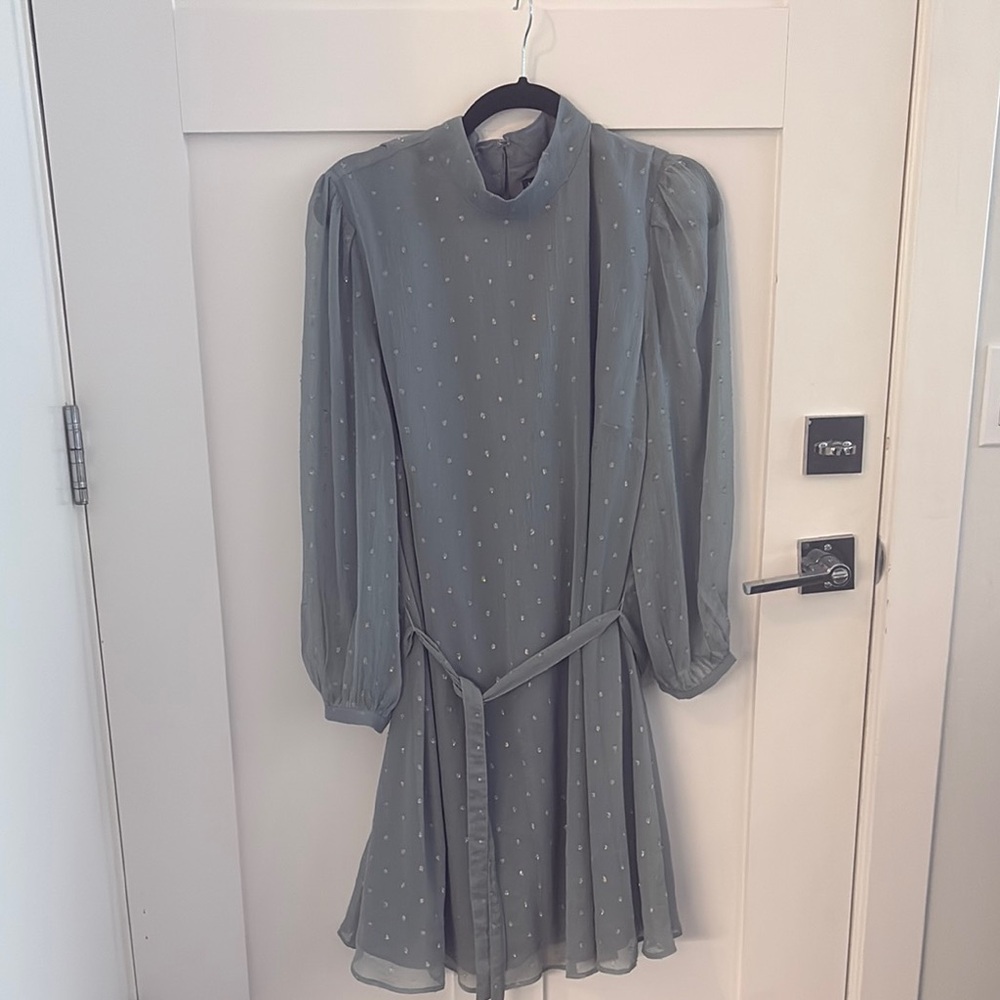 Ann Taylor Gray Long Sleeve Dress
